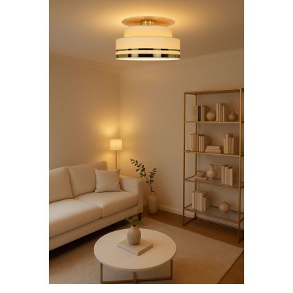Plafonnier TAMI 1xE27/60W/230V beige/doré