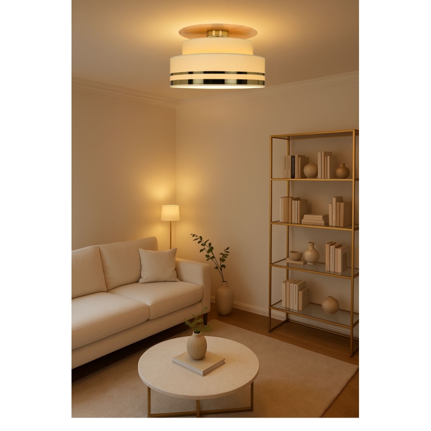 Plafonnier TAMI 1xE27/60W/230V beige/doré
