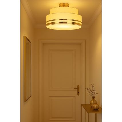 Plafonnier TAMI 1xE27/60W/230V beige/doré