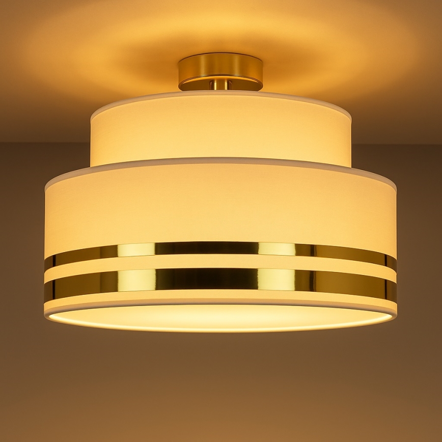 Plafonnier TAMI 1xE27/60W/230V beige/doré