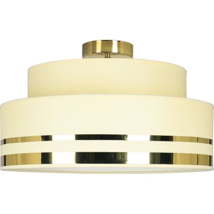 Plafonnier TAMI 1xE27/60W/230V d. 40 cm beige/doré