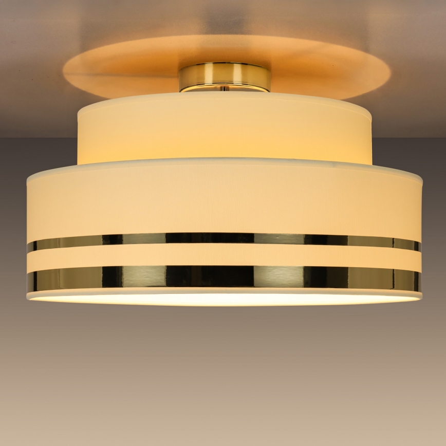 Plafonnier TAMI 1xE27/60W/230V d. 40 cm beige/doré