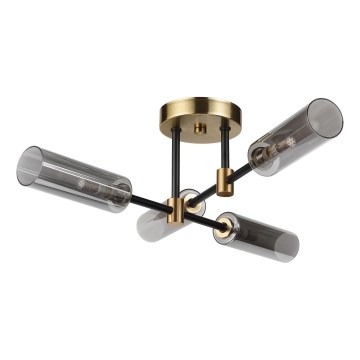Plafonnier TESSA 4xG9/5W/230V laiton/noir fumé