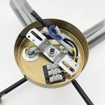 Plafonnier TESSA 4xG9/8W/230V laiton/noir fumé