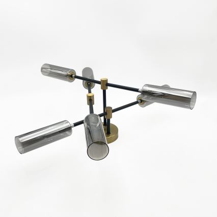 Plafonnier TESSA 6xG9/8W/230V laiton/noir fumé