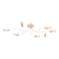 Plafonnier TIMBO 8xE27/15W/230V blanc/beige/hêtre