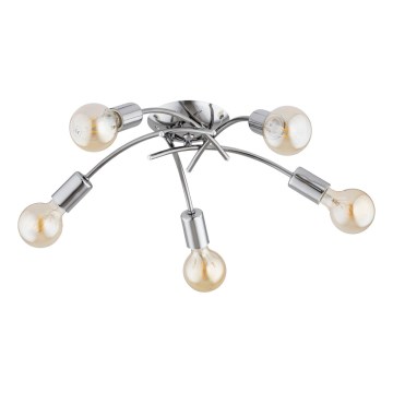Plafonnier TORIZO 5xE27/15W/230V chromé brillant