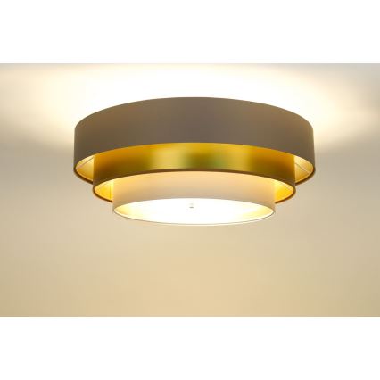 Plafonnier TRINITI 2xE27/60W/230V marron/doré/beige