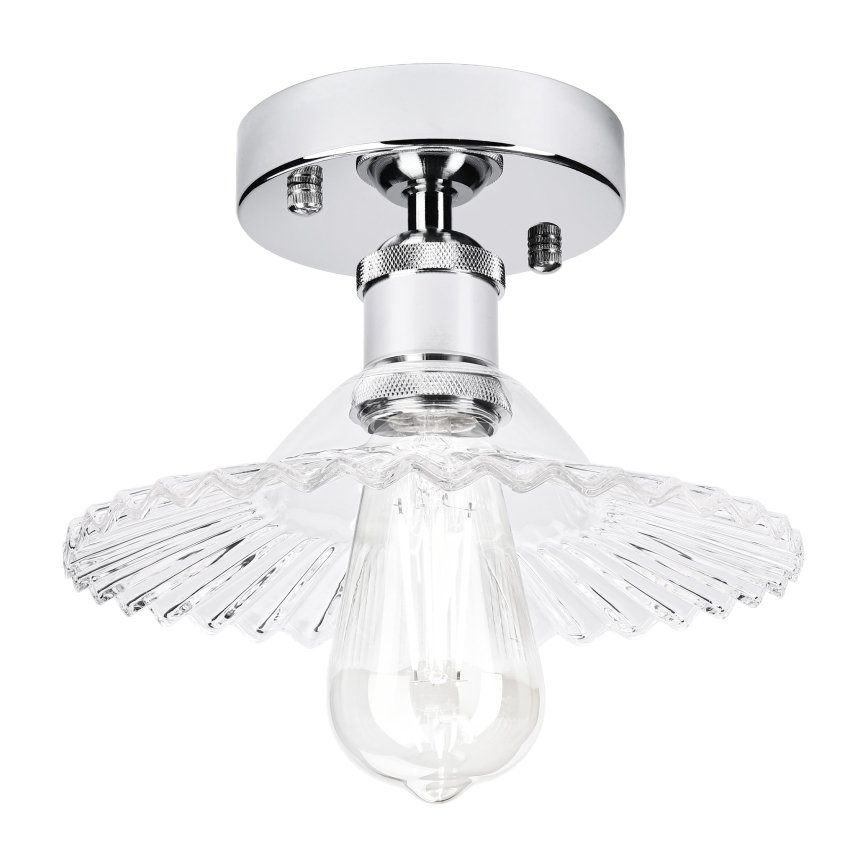 Plafonnier TRISH 1xE27/15W/230V chrome brillant/transparent
