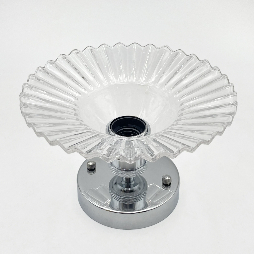 Plafonnier TRISH 1xE27/15W/230V chrome brillant/transparent