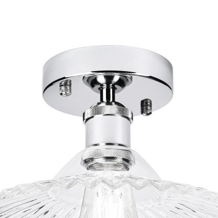 Plafonnier TRISH 1xE27/15W/230V chrome brillant/transparent