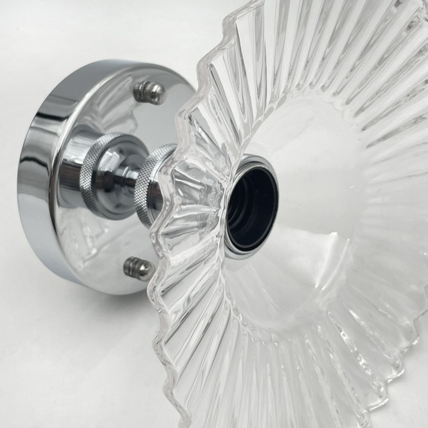 Plafonnier TRISH 1xE27/15W/230V chrome brillant/transparent
