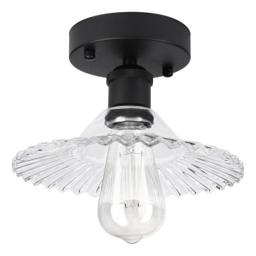 Plafonnier TRISH 1xE27/15W/230V noir/transparent