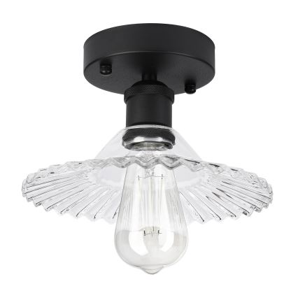 Plafonnier TRISH 1xE27/15W/230V noir/transparent