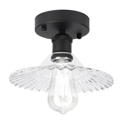 Plafonnier TRISH 1xE27/15W/230V noir/transparent