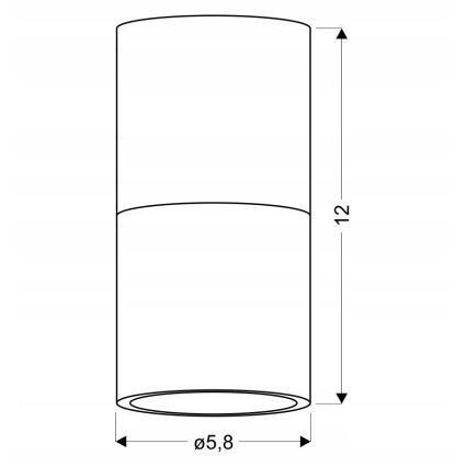 Plafonnier TUBA 1xGU10/15W/230V