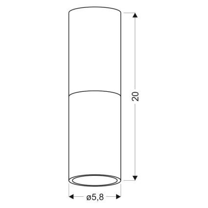 Plafonnier TUBA 1xGU10/15W/230V