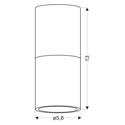 Plafonnier TUBA 1xGU10/50W/230V blanc