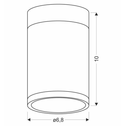 Plafonnier TUBA GU10/15W/230V