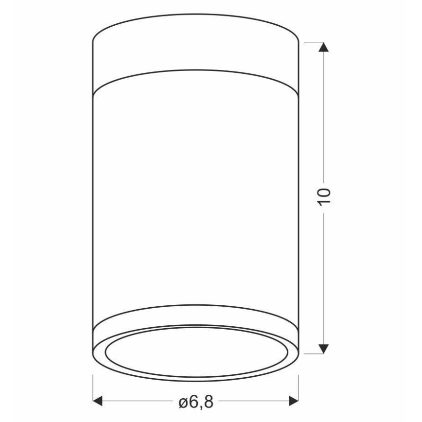 Plafonnier TUBA GU10/15W/230V