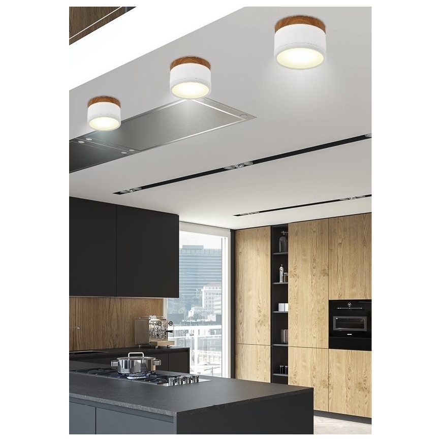Plafonnier TUBA LED/9W/230V blanc/beige