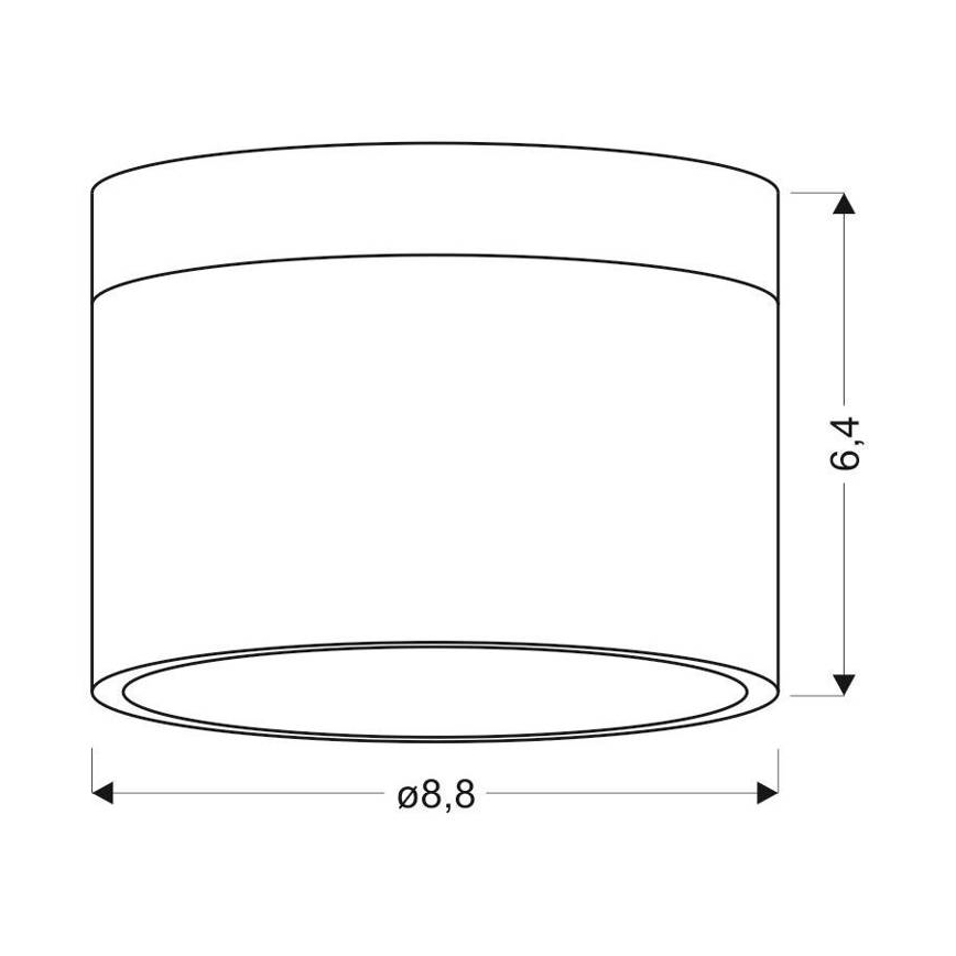 Plafonnier TUBA LED/9W/230V blanc/beige
