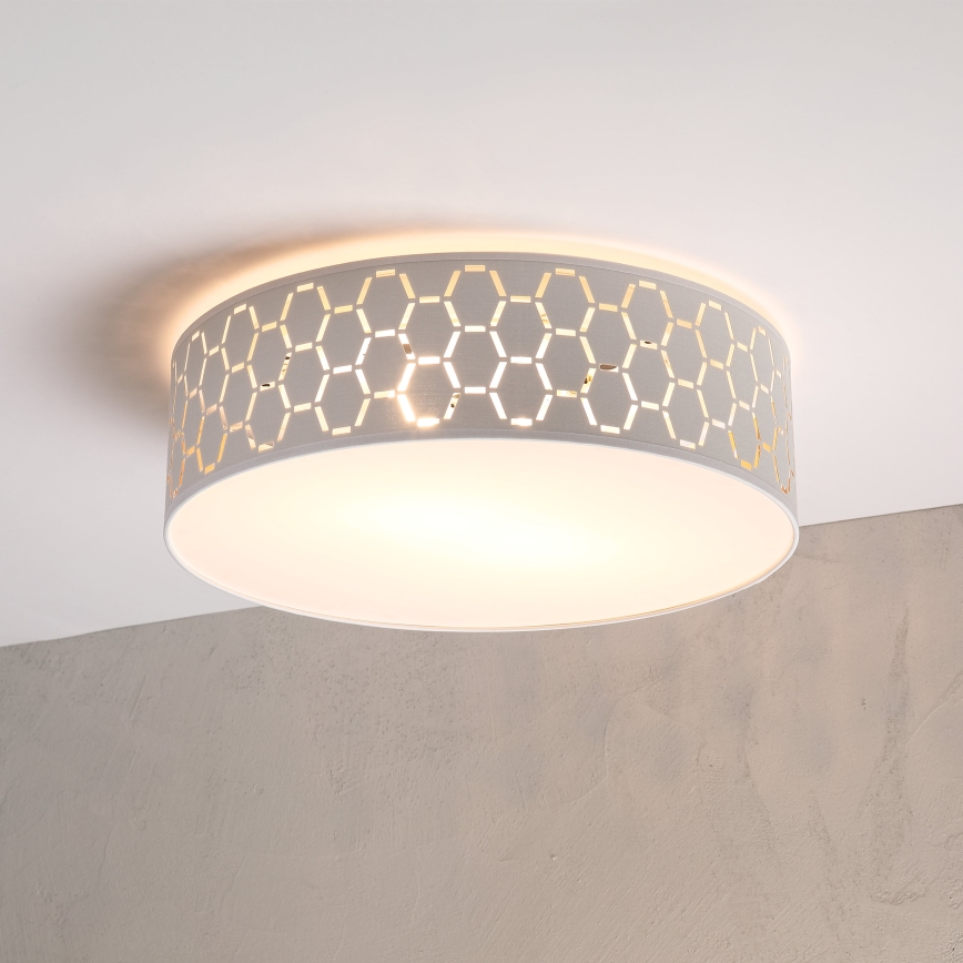Plafonnier ULLE 2xE27/15W/230V Ø 45 cm blanc