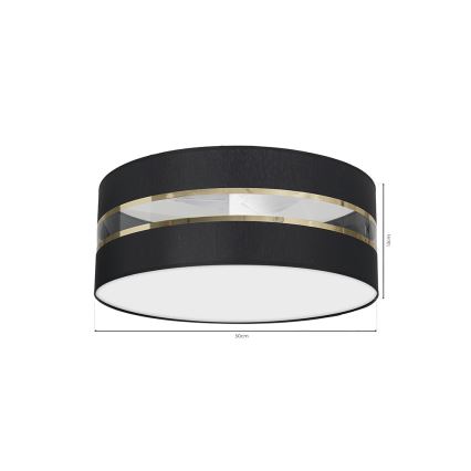 Plafonnier ULTIMO 3xE27/60W/230V noir