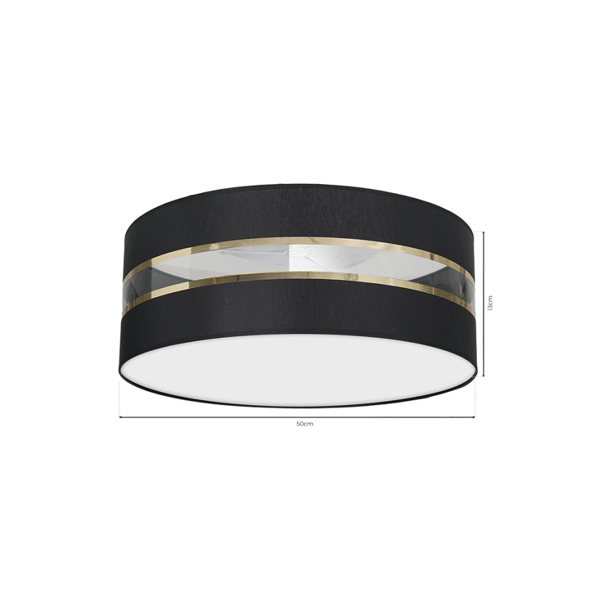 Plafonnier ULTIMO 3xE27/60W/230V noir