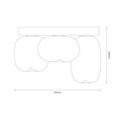 Plafonnier VASO LED/12W/230V d. 42 cm blanc