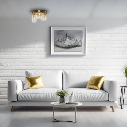 Plafonnier VASO LED/12W/230V d. 42 cm doré/fumé