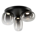 Plafonnier VASO LED/12W/230V d. 42 cm noir/fumé