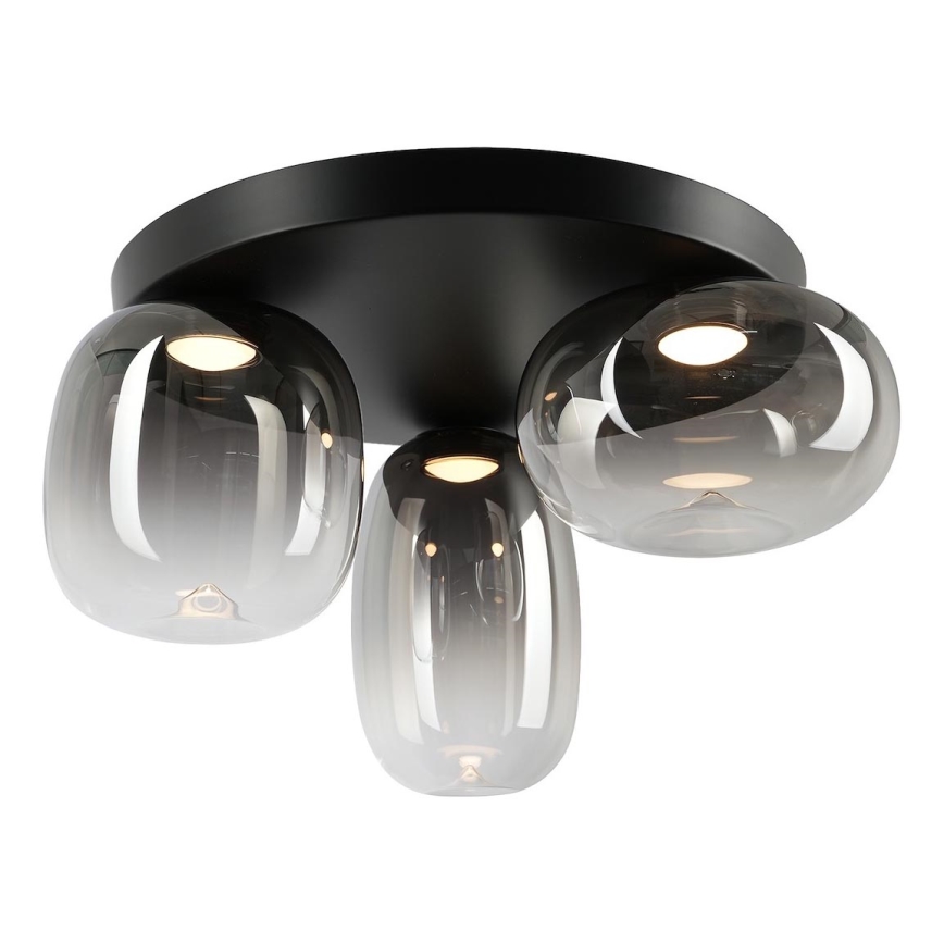 Plafonnier VASO LED/12W/230V d. 42 cm noir/fumé