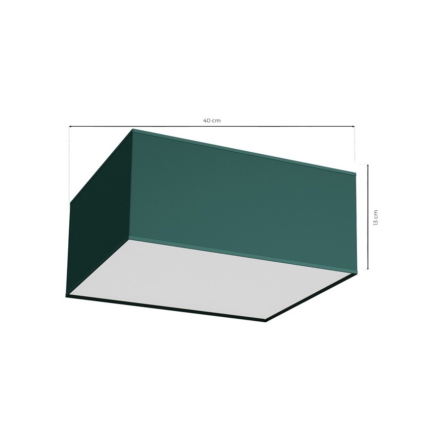 Plafonnier VERDE 2xE27/60W/230V 40x40 cm vert