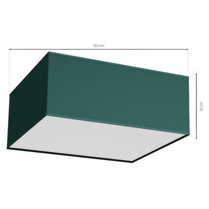 Plafonnier VERDE 3xE27/60W/230V 50x50 cm vert