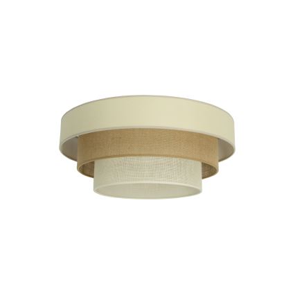 Plafonnier WENTA 1x E27 / 60 W / 230 V, Ø 50 cm, beige/jute