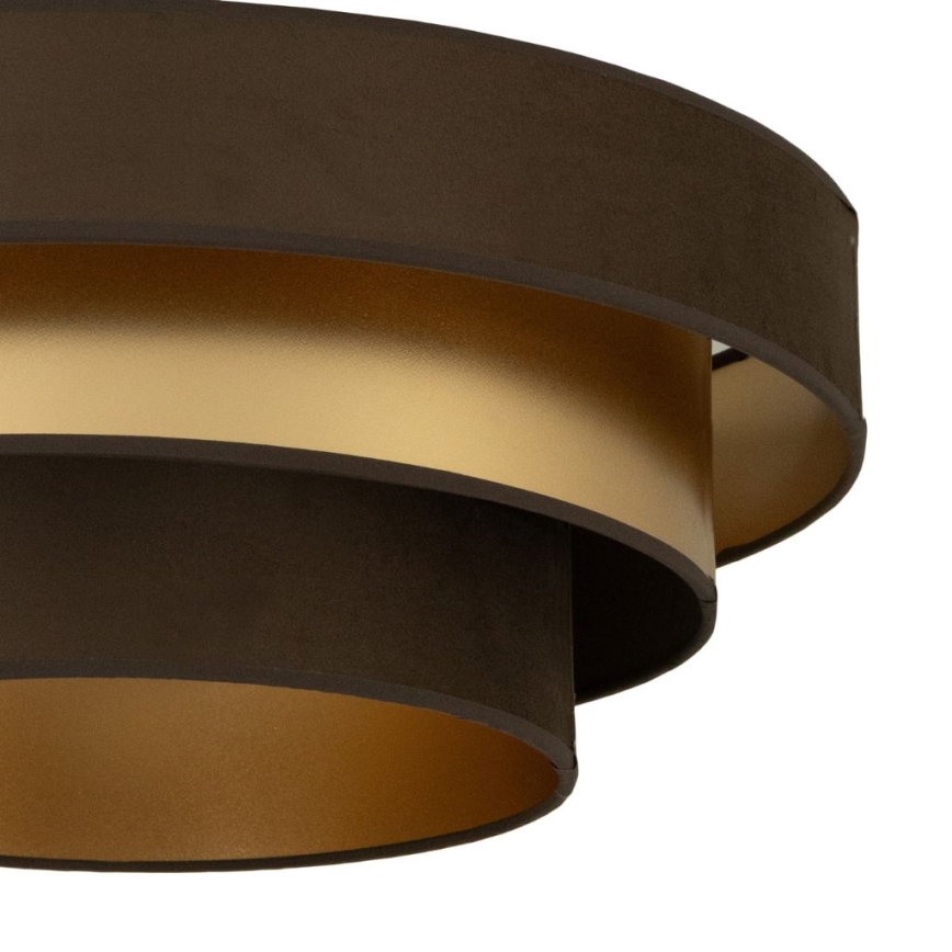 Plafonnier WENTA 1x E27/60W/230V Ø 50 cm brun/doré
