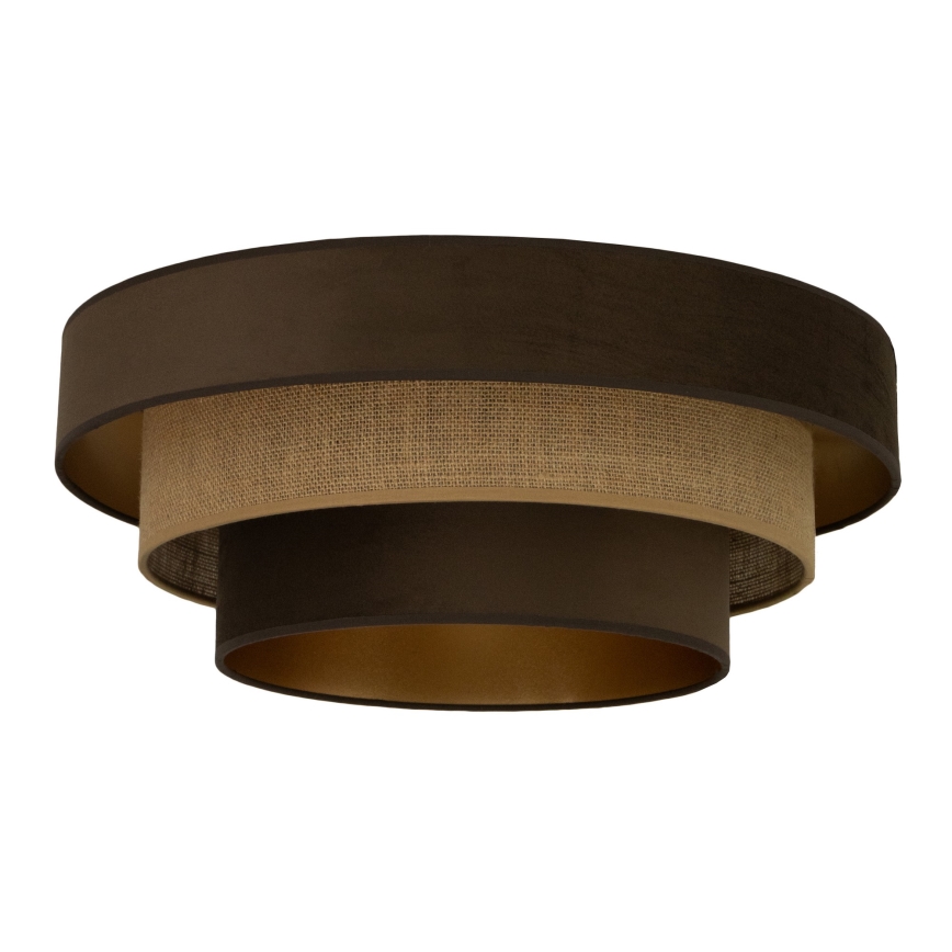 Plafonnier WENTA 1xE27/60W/230V Ø 50 cm brun/jute