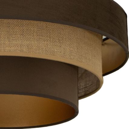 Plafonnier WENTA 1xE27/60W/230V Ø 50 cm brun/jute