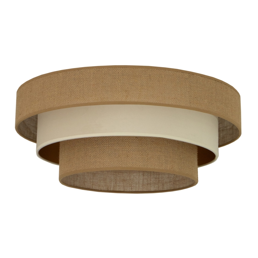 Plafonnier WENTA 1xE27/60W/230V Ø 50 cm jute/beige