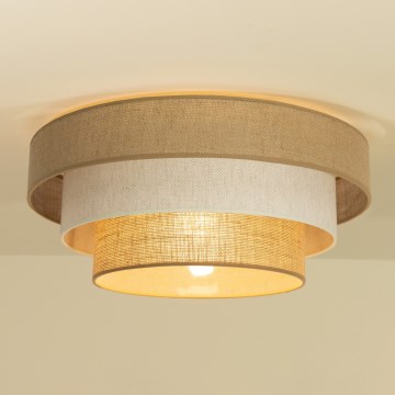 Plafonnier WENTA 1xE27/60W/230V Ø 50 cm jute/crème