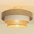 Plafonnier WENTA 1xE27/60W/230V Ø 50 cm, jute/crème