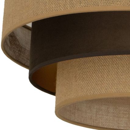 Plafonnier WENTA 1xE27/60W/230V Ø 50 cm jute/marron