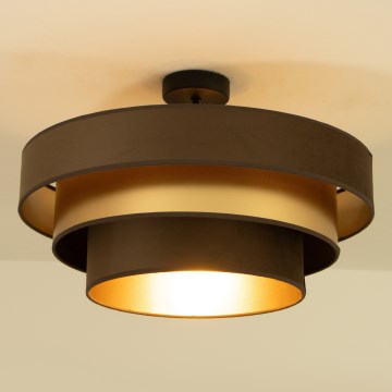 Plafonnier WENTA 1xE27/60W/230V Ø 50 cm marron/doré
