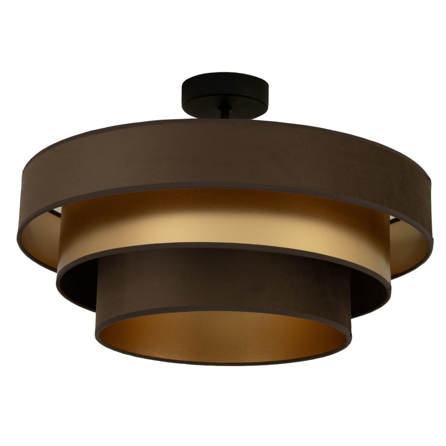 Plafonnier WENTA 1xE27/60W/230V Ø 50 cm marron/doré