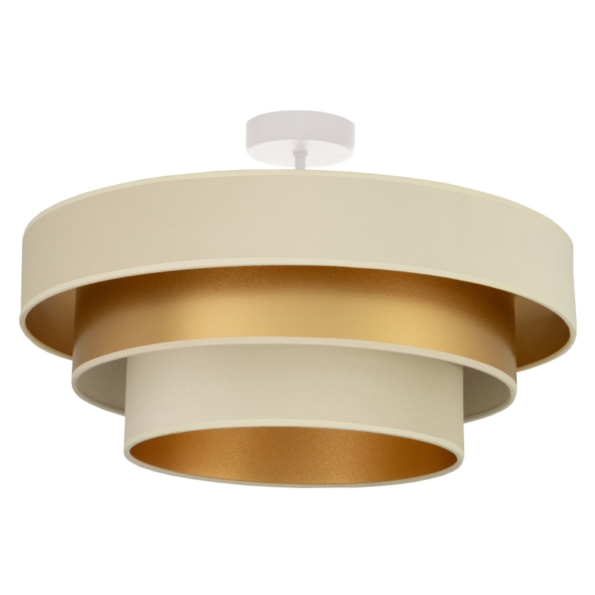 Plafonnier WENTA en montage apparent 1xE27/60W/230V Ø 50 cm beige/doré