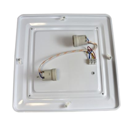 Plafonnier WILTON 2xE27/60W/230V 37,5x37,5 cm noir