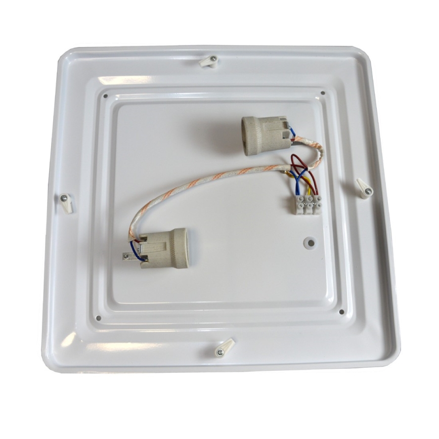 Plafonnier WILTON 2xE27/60W/230V 37,5x37,5 cm noir