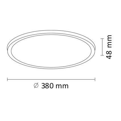 Plafonnier WOODY LED/24W/230V d. 38 cm