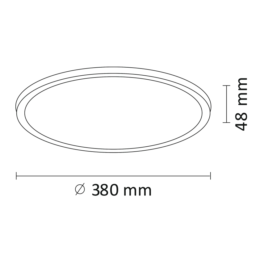 Plafonnier WOODY LED/24W/230V d. 38 cm